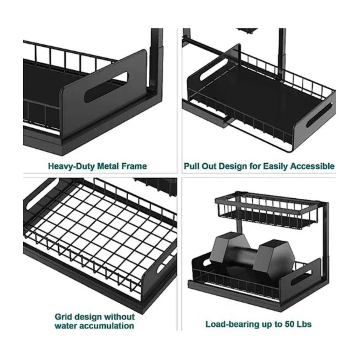 Organizador Cocina Deslizable 2 Niveles